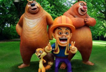 動漫熊出沒雕塑 店門口園林雕塑 卡通小品