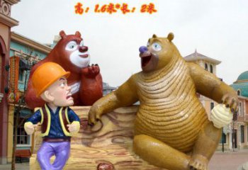 商業(yè)街熊出沒雕塑 售樓處雕塑 卡通擺件