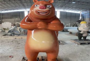 園林熊出沒雕塑 城市廣場雕塑 步行街?jǐn)[件