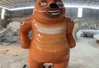 園林熊出沒雕塑 田間彩繪雕塑 動漫擺件