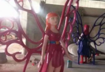 大型蝴蝶仙子雕塑 門口創(chuàng)意雕塑 售樓處小品