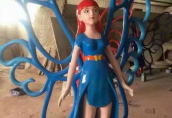 園林蝴蝶仙子雕塑 風景區(qū)動漫雕塑 廣場小品