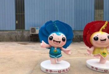 抽象娃娃雕塑 店門口彩繪雕塑 步行街擺件