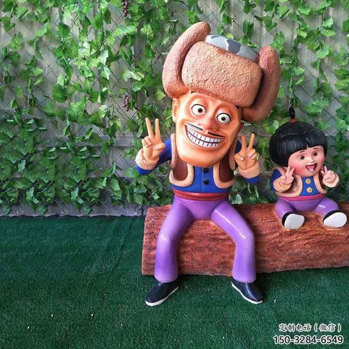 卡通光頭強(qiáng)雕塑 店門口園林雕塑 動(dòng)漫小品