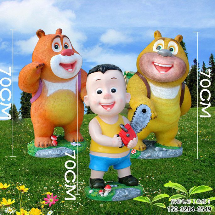 卡通大頭兒子雕塑 酒店公園雕塑 風景區(qū)擺件