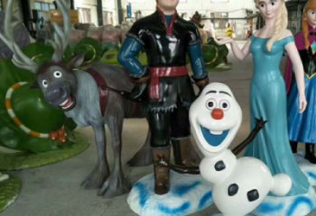 大型冰雪奇緣雕塑 步行街卡通雕塑 卡通擺件