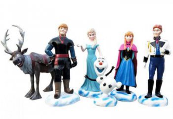 大型冰雪奇緣雕塑 商業(yè)街廣場(chǎng)雕塑 彩繪擺件