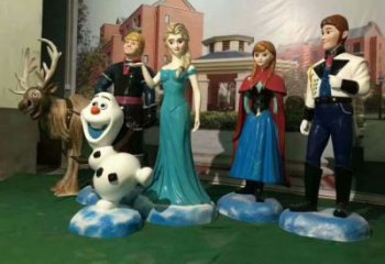 廣場(chǎng)冰雪奇緣雕塑 公園卡通雕塑 抽象擺件