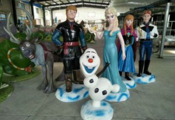 卡通冰雪奇緣雕塑 店門口園林雕塑 動(dòng)漫小品