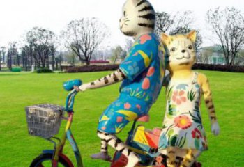 公園機(jī)器貓雕塑 酒店門口雕塑 彩繪擺件