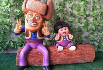 園林光頭強雕塑 城市廣場雕塑 步行街擺件