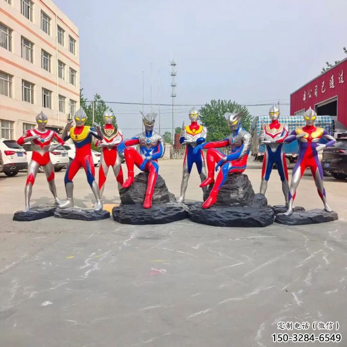 園林奧特曼雕塑 城市廣場(chǎng)雕塑 步行街?jǐn)[件