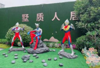 城市奧特曼雕塑 風景區彩繪雕塑 抽象擺件