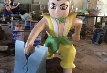 抽象葫蘆娃雕塑 店門口彩繪雕塑 步行街?jǐn)[件