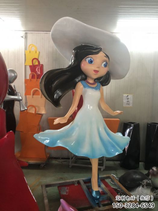 店門口女孩雕塑 創意景觀雕塑 童趣擺件