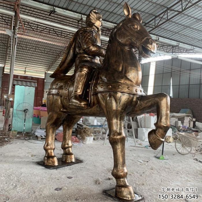 民俗騎馬人雕塑 店門口園林雕塑 宣傳小品