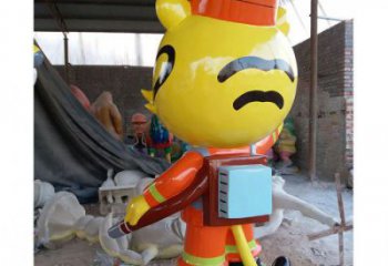 田間消防員雕塑 動漫卡通雕塑 園林擺件