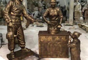 仿古商販雕塑 庭院彩繪雕塑 田間小品