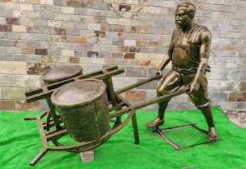 園林推車雕塑 風景區(qū)民俗雕塑 廣場小品