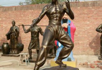 公園李小龍雕塑 酒店門口雕塑 彩繪擺件