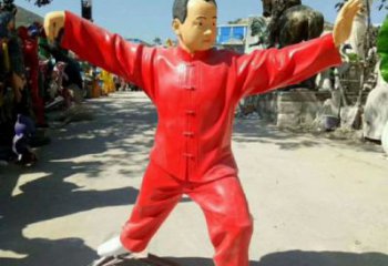 城市太極拳雕塑 風景區彩繪雕塑 抽象擺件