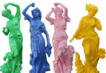 庭院四季女神雕塑 城市彩繪雕塑 民俗小品