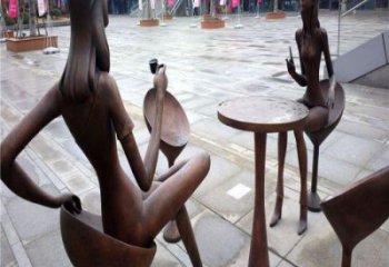 仿古美女雕塑 庭院彩繪雕塑 田間小品