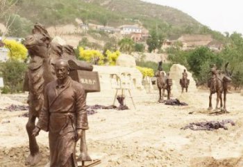 創意茶馬古道雕塑 步行街店門口雕塑 古代小品