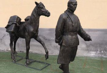 庭院茶馬古道雕塑 城市彩繪雕塑 古代小品