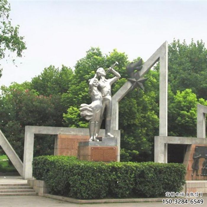 門口少先隊(duì)員雕塑 售樓處學(xué)生雕塑 彩繪小品