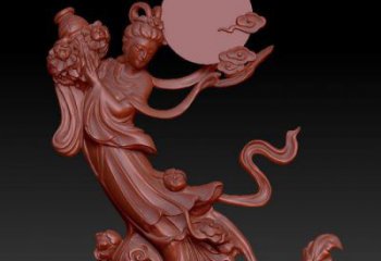 酒店天女散花雕塑 庭院神話雕塑 彩繪小品