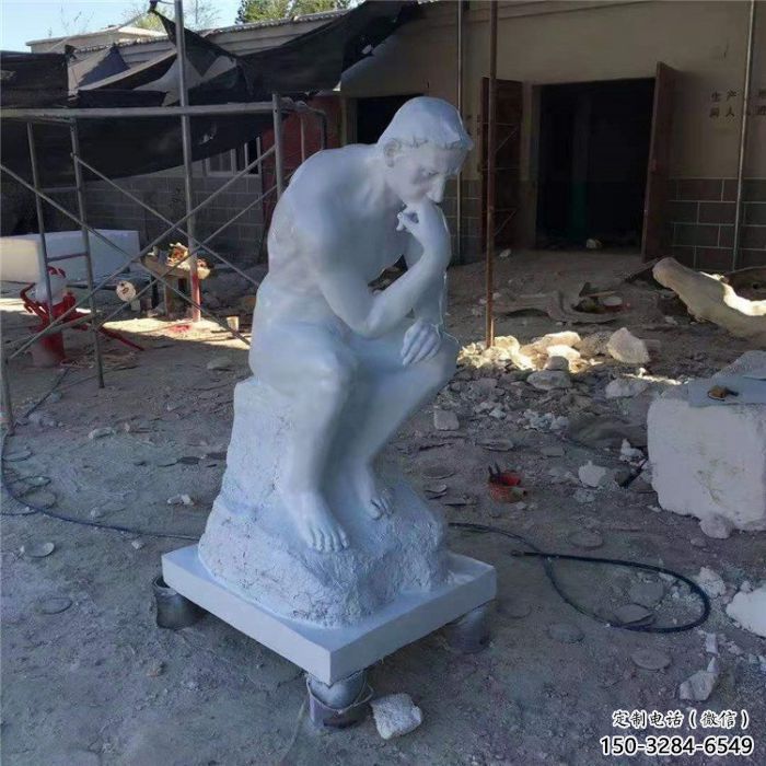 田間思考者雕塑 彩繪沉思者雕塑 園林?jǐn)[件