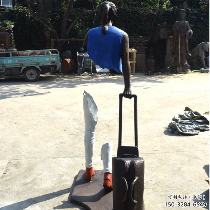 商業街旅行者雕塑 售樓處雕塑 空心人擺件