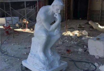 田間思考者雕塑 彩繪沉思者雕塑 園林擺件