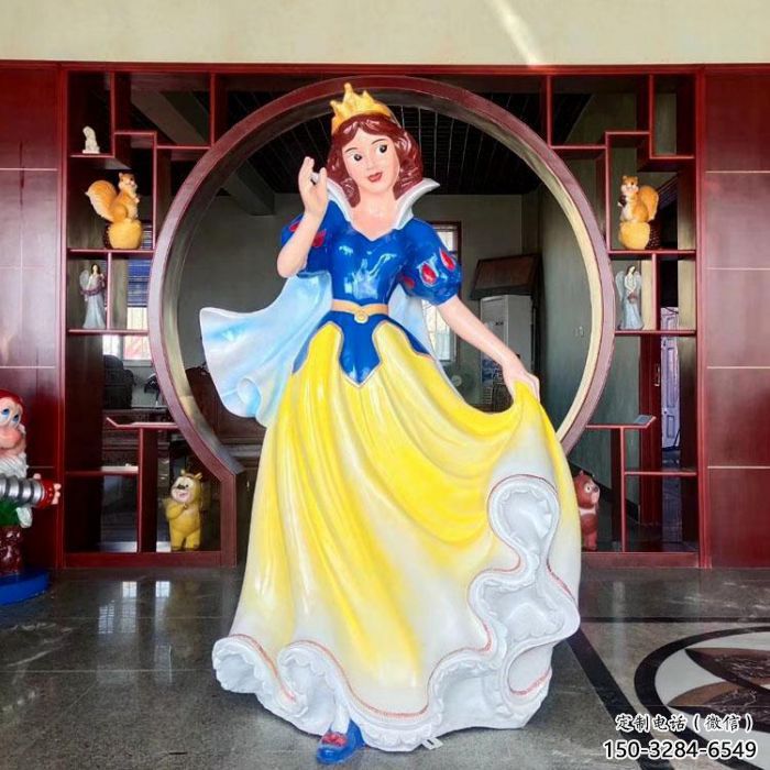 戶外白雪公主雕塑定制 噴漆卡通雕塑 燈光動(dòng)漫雕塑