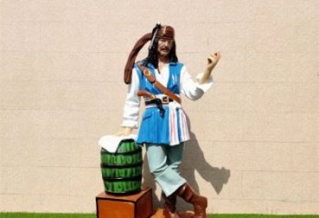 供應庭院海盜雕塑 公園草地卡通雕塑 鍛造動漫雕塑