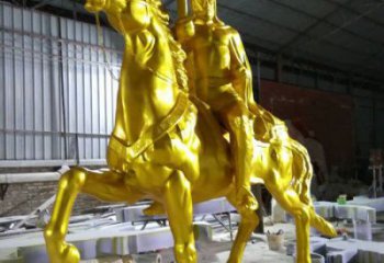 仿古武士雕塑生產(chǎn) 庭院彩繪雕塑 田間小品