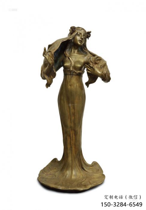 預用女人雕塑 餐飲店女性雕塑 戶外歐式雕塑