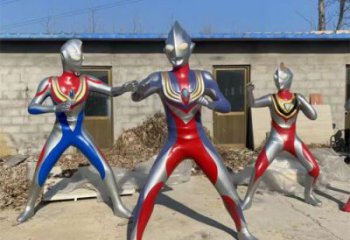 酒店超人雕塑制造商 庭院卡通雕塑 彩繪小品