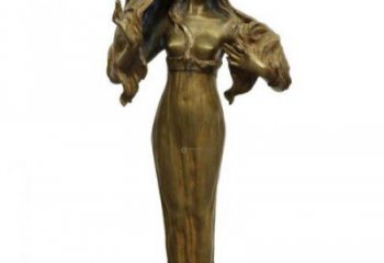 預用女人雕塑 餐飲店女性雕塑 戶外歐式雕塑