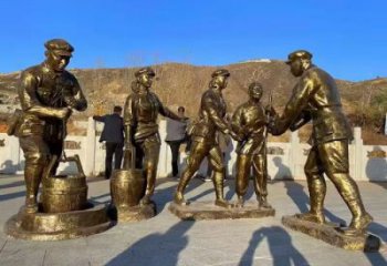 房地產(chǎn)紅軍雕塑廠 現(xiàn)代景觀抗戰(zhàn)雕塑 幾何革命雕塑