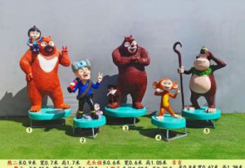 店門口熊大雕塑生產 創意景觀雕塑 動漫擺件