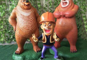 風景區熊大雕塑選定 售樓處廣場雕塑 仿真擺件