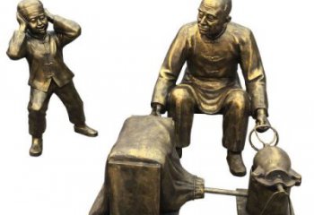 步行街爆米花雕塑實景圖 游樂場景觀民俗雕塑 鑄造小吃雕塑