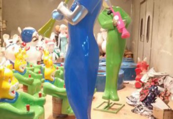 吹拉彈唱雕塑 彩繪剪紙樂(lè)隊(duì)雕塑 現(xiàn)代音樂(lè)人雕塑廠家