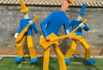 吹拉彈唱雕塑 仿真音樂(lè)雕塑 烤漆音樂(lè)人雕塑制作