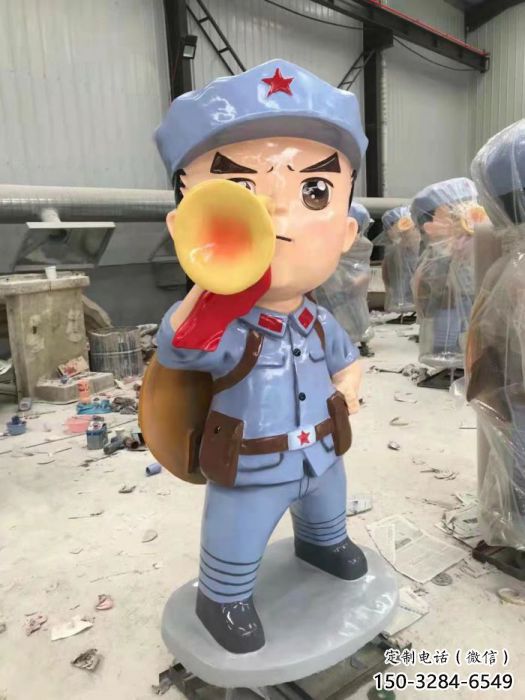 房地產交警雕塑廠家 現代景觀士兵雕塑 卡通軍人雕塑