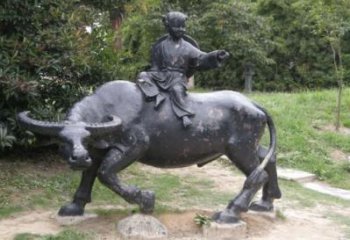 公園牧童雕塑 戶外民俗雕塑 抽象玻璃鋼雕塑