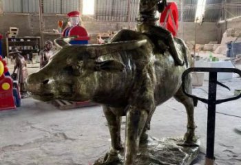 街頭牧童雕塑 大型別墅區(qū)民俗雕塑 玻璃鋼雕塑加工