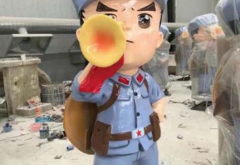 房地產交警雕塑廠家 現代景觀士兵雕塑 卡通軍人雕塑